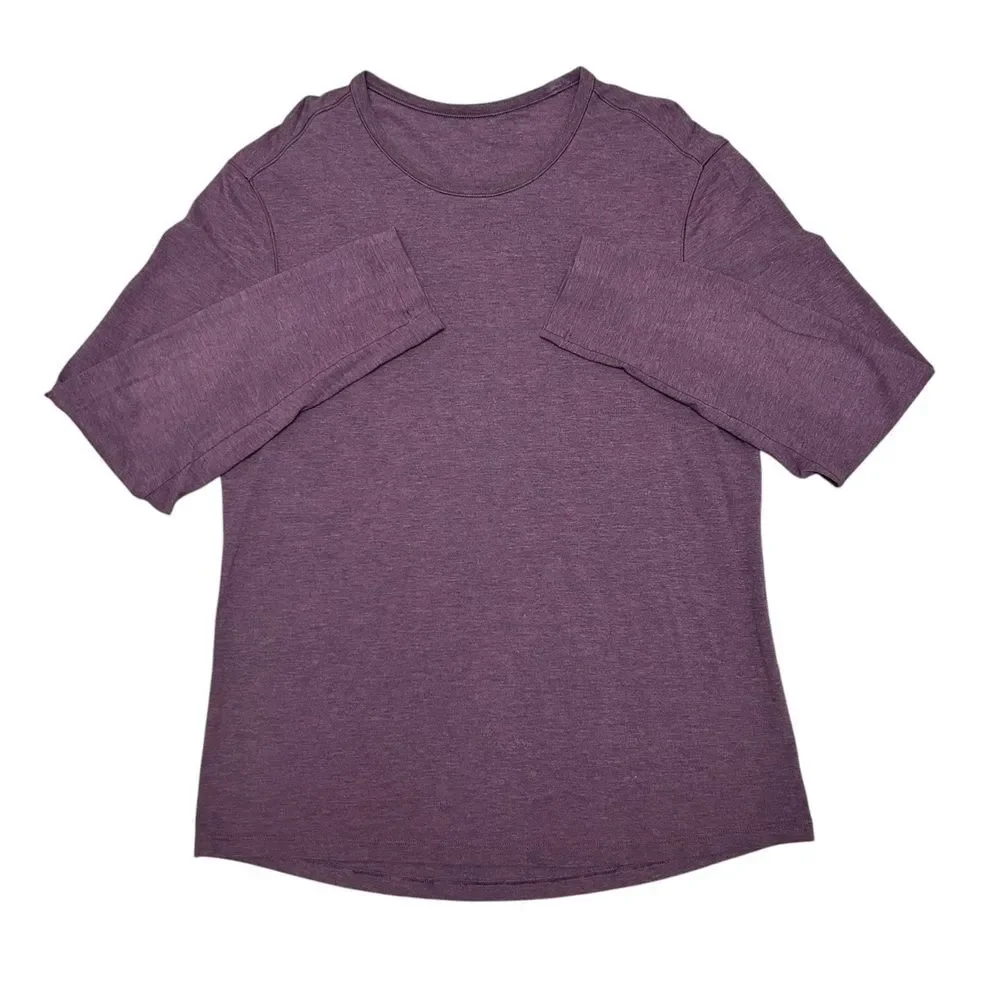 Lululemon Shirt Mens Medium Maroon Athletic‎ Stretch Running Long Sleeve